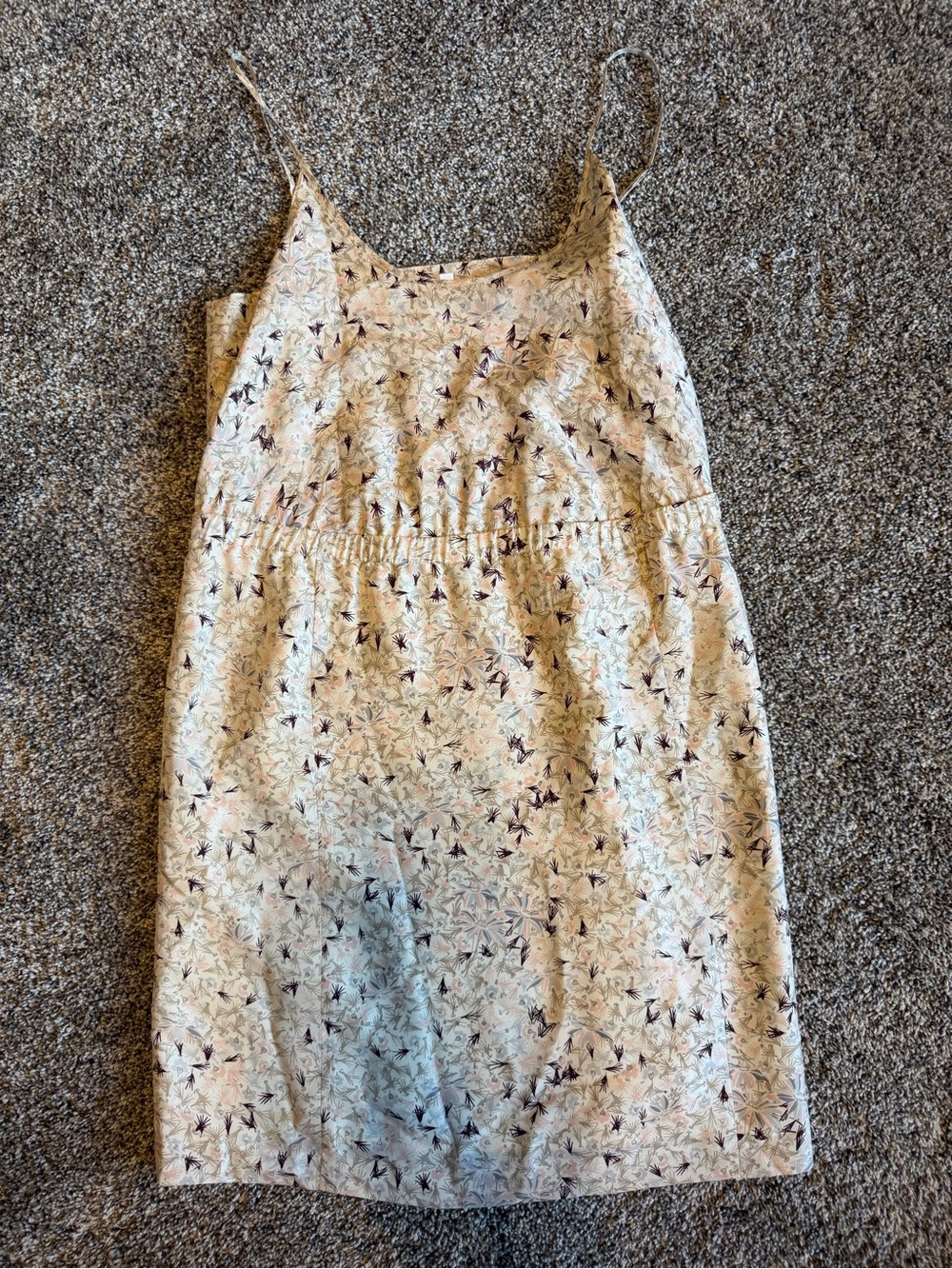 Current/Elliott Cream Mini Dress with Delicate Floral Print